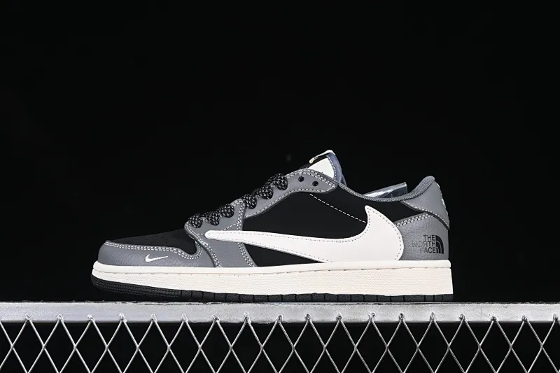 All categories Air Jordan Jordan series basketball shoes Air Jordan 1 Low High-end customized low-top sneakers Air Jordan 1 Low OG SP AJ1 Joe 1 North Face co-branded dark night black and gray low-top cultural casual sneakers XS6089-513